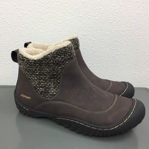 JSport Jambu Brown Vegan Leather Booties Boots 9M